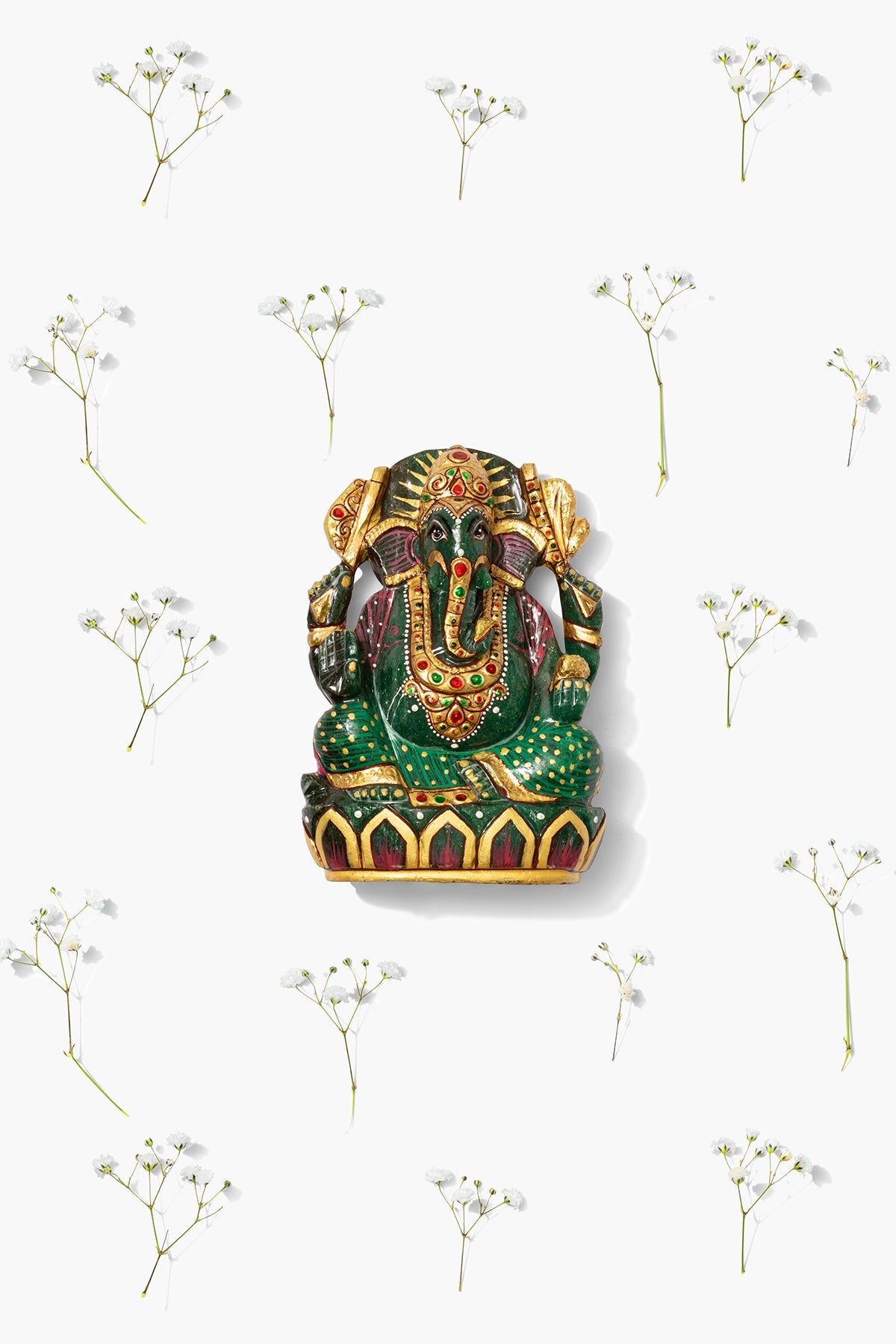 Green Quartz Painted Ganesha - Eat.Read.Love.