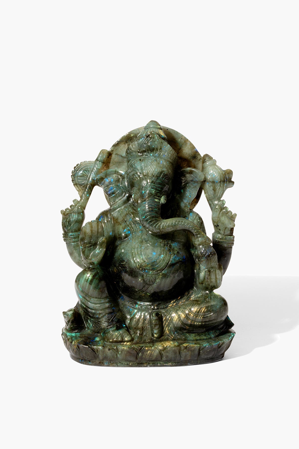 Labradorite Ganesha Statue - Eat.Read.Love.