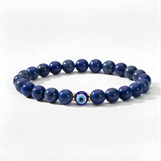Sagittarius Evil Eye Lapis Lazuli Crystal Protection Bracelet