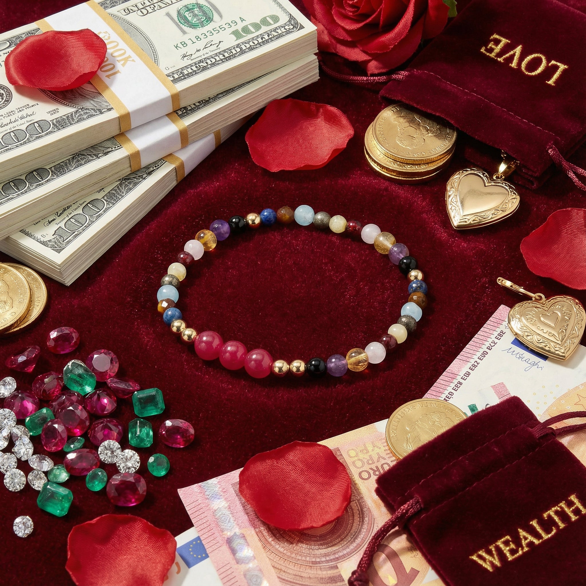 Energized New Year 1:1 Mega Money and Love Manifestation Bracelet 2026