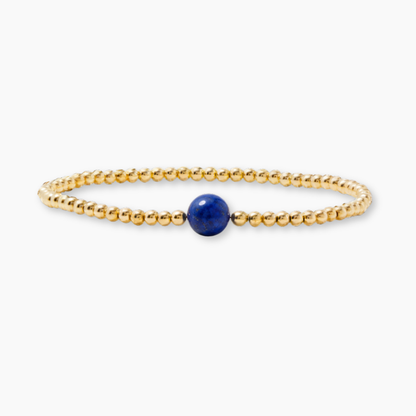 Aries Golden Zodiac Lapis Lazuli 2026 Bracelet REAL Gold