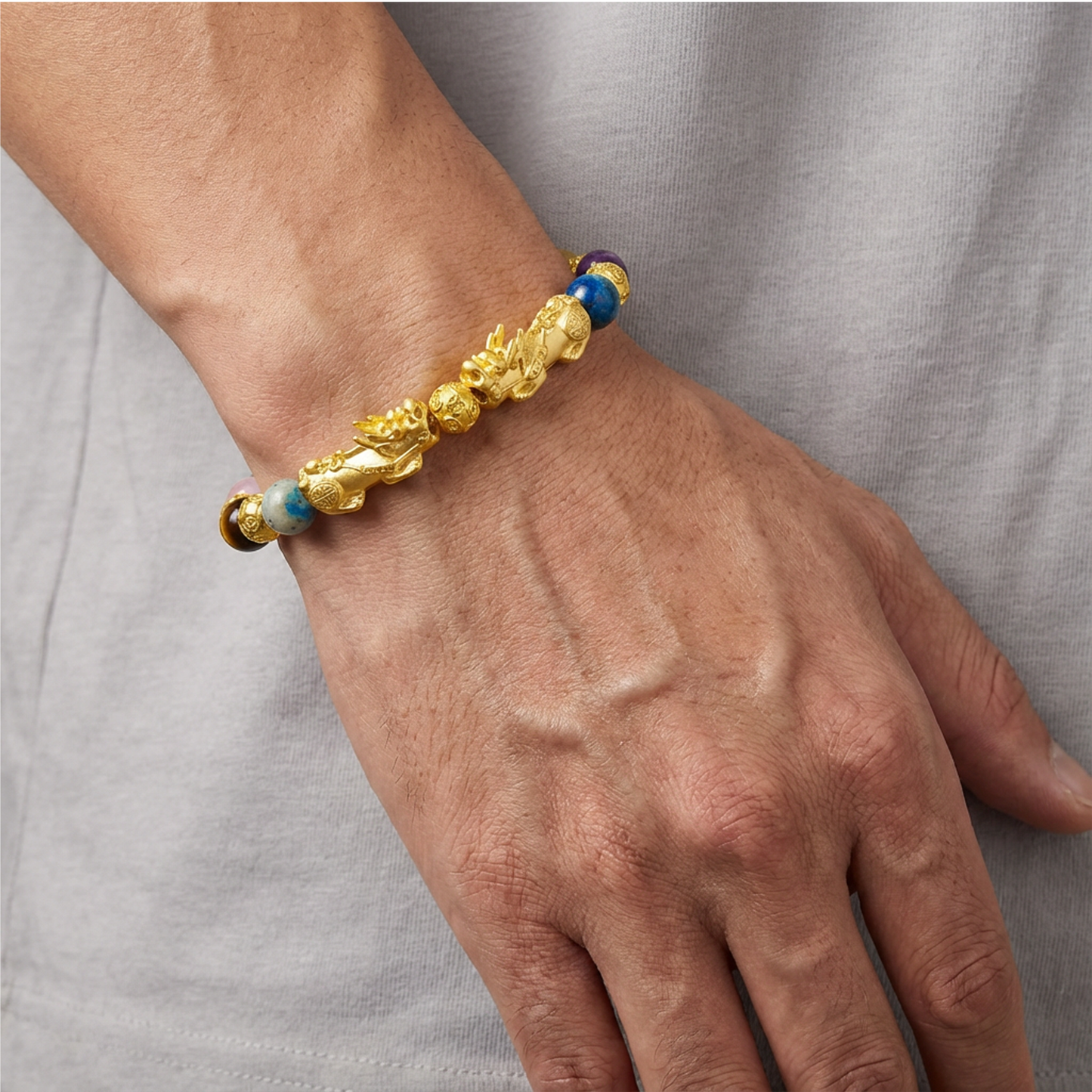 Surya Pixiu Multi Fortune Gemstone Bracelet