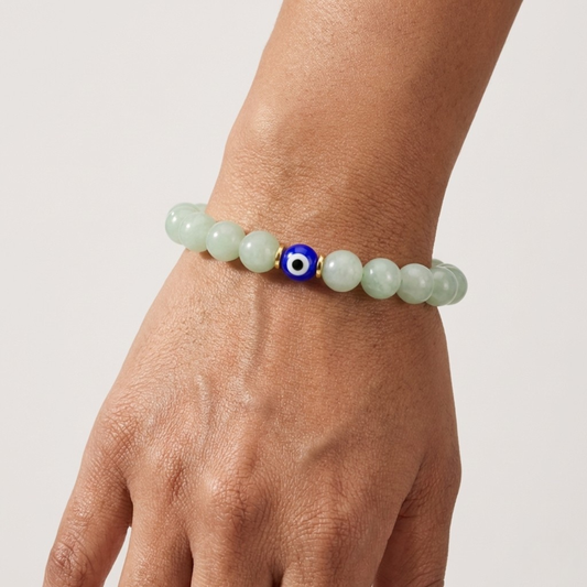Taurus Evil Eye Jade Crystal Protection Bracelet