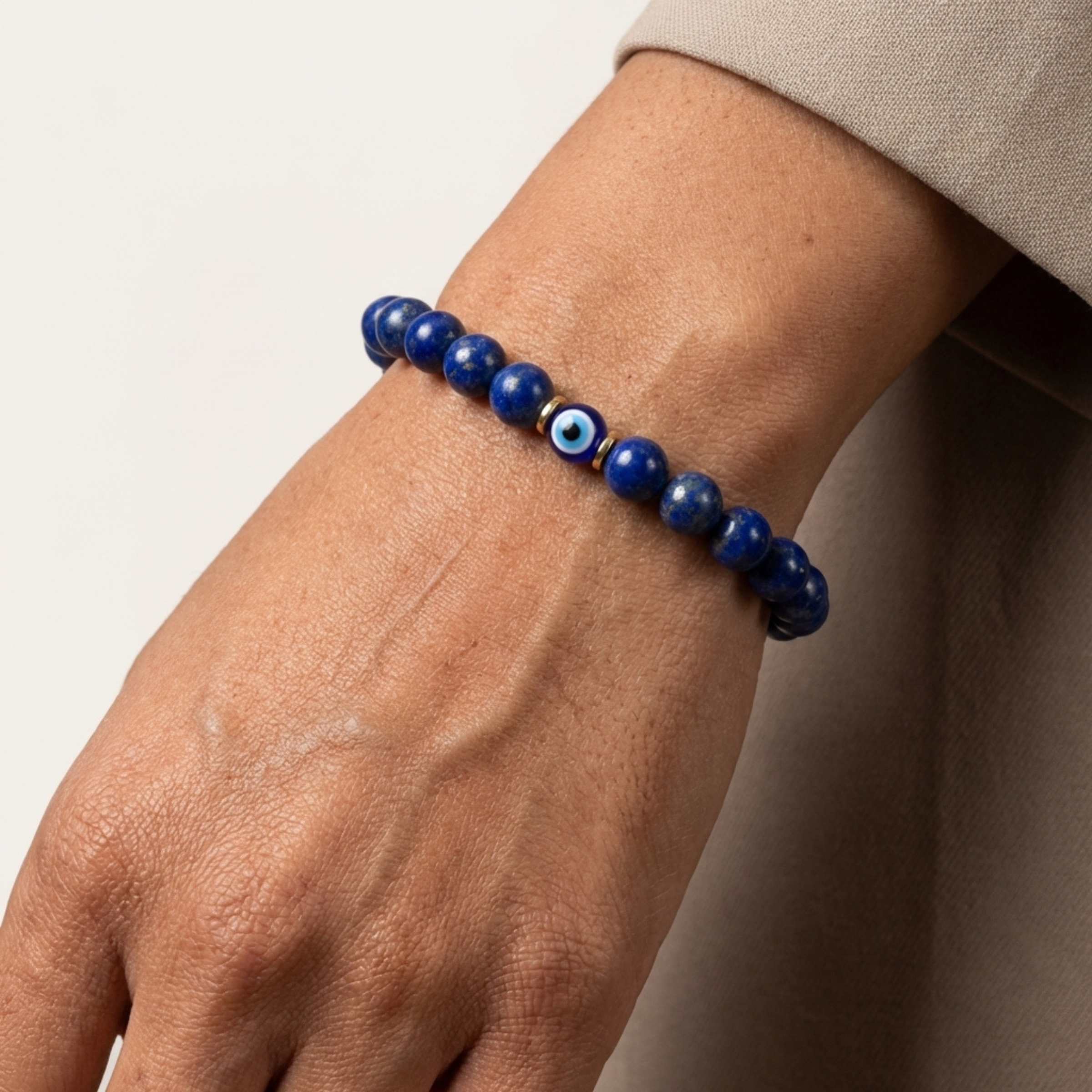 Sagittarius Evil Eye Lapis Lazuli Crystal Protection Bracelet