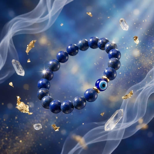 Sagittarius Evil Eye Lapis Lazuli Crystal Protection Bracelet