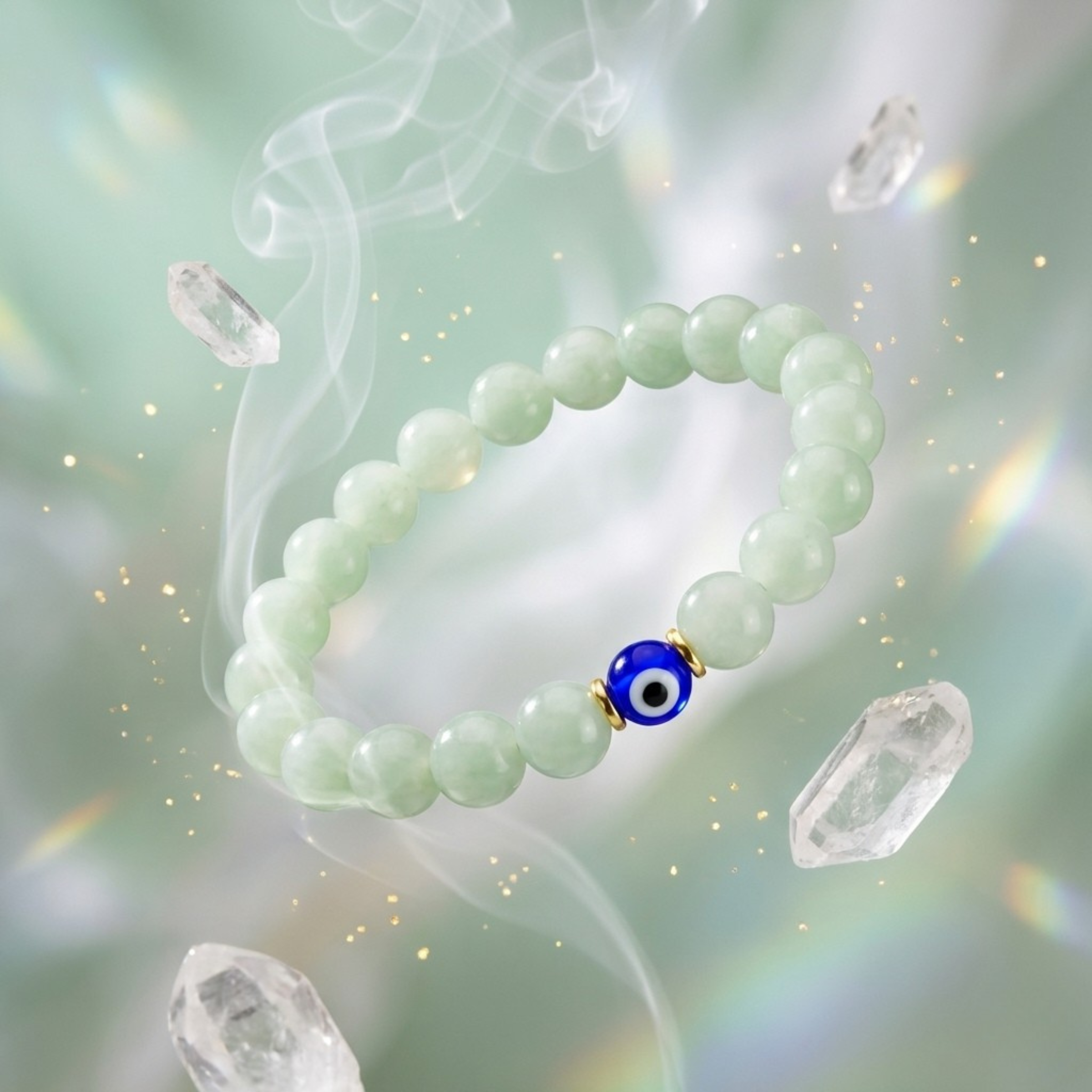 Taurus Evil Eye Jade Crystal Protection Bracelet