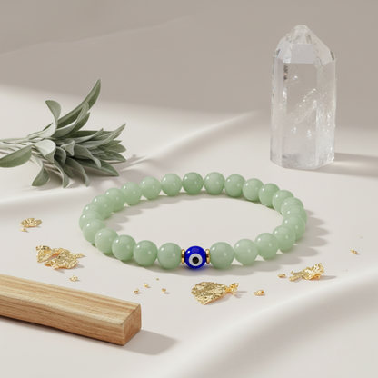 Taurus Evil Eye Jade Crystal Protection Bracelet