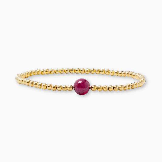 Virgo Golden Zodiac Ruby 2026 Bracelet REAL Gold