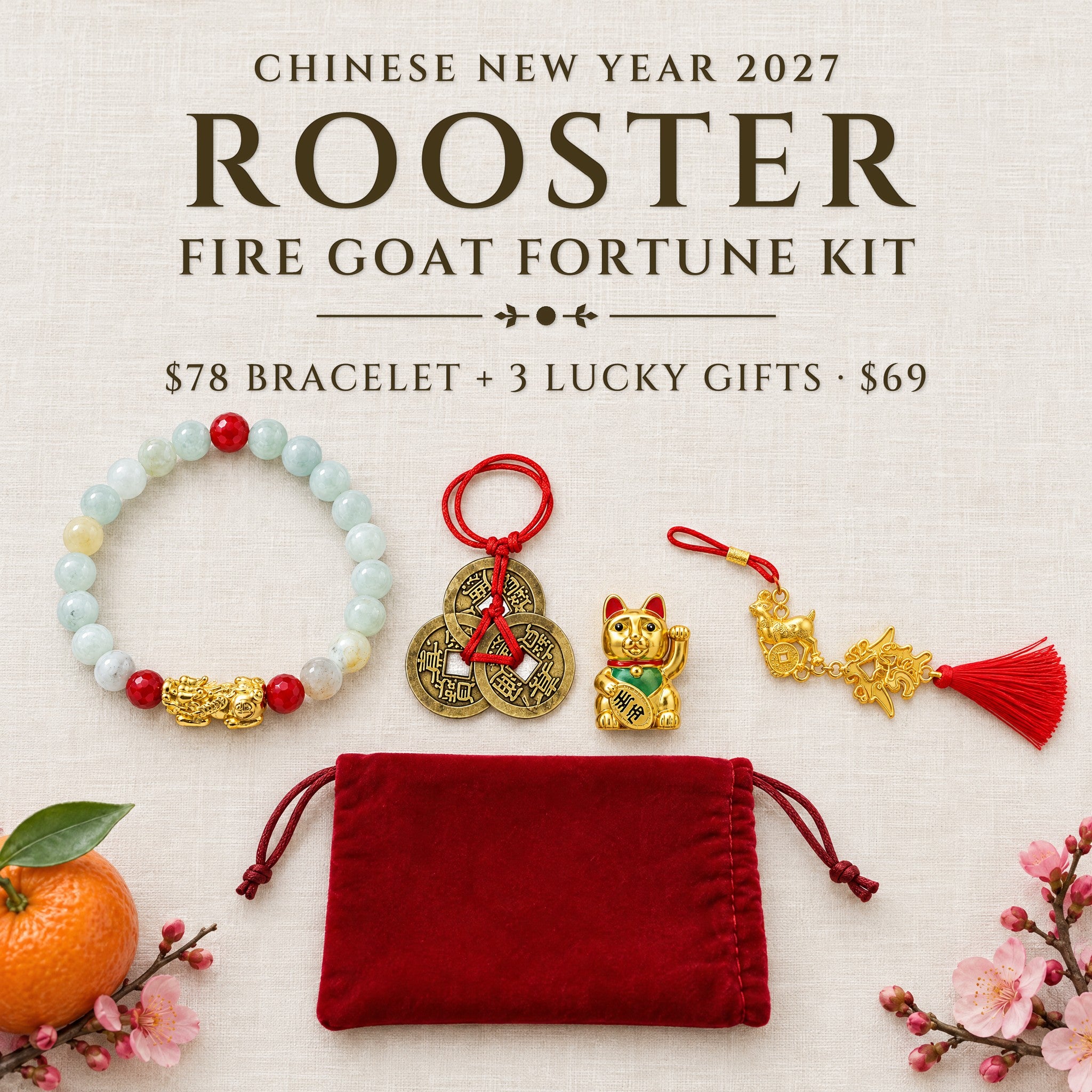 2027 Rooster Fire Goat Fortune Kit · Rooster
