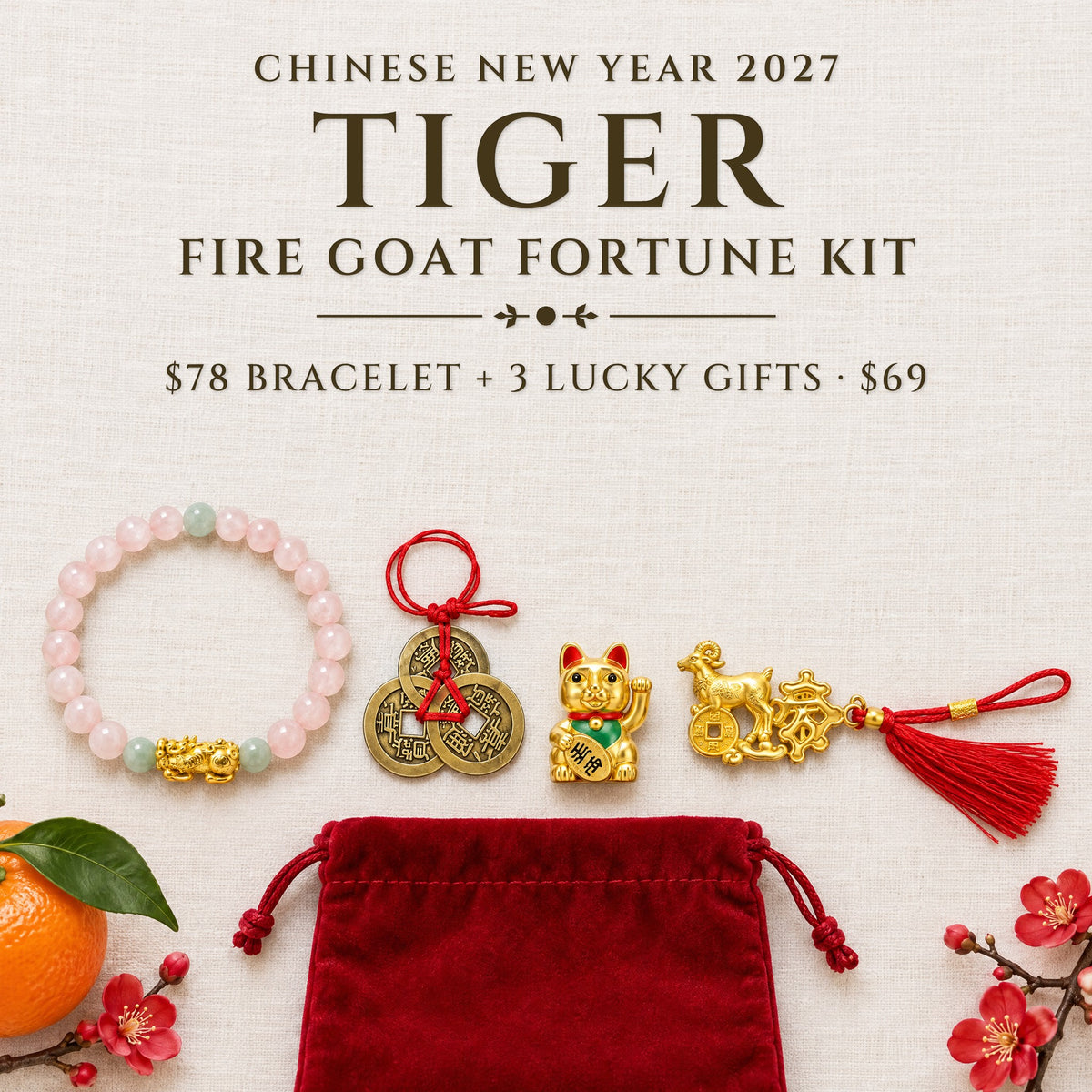 2027 Tiger Fire Goat Fortune Kit · Tiger
