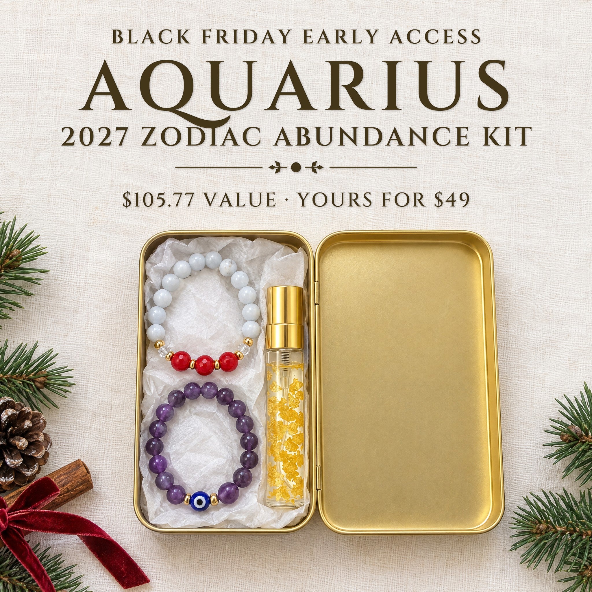 2027 Aquarius Zodiac Abundance Kit · Essential