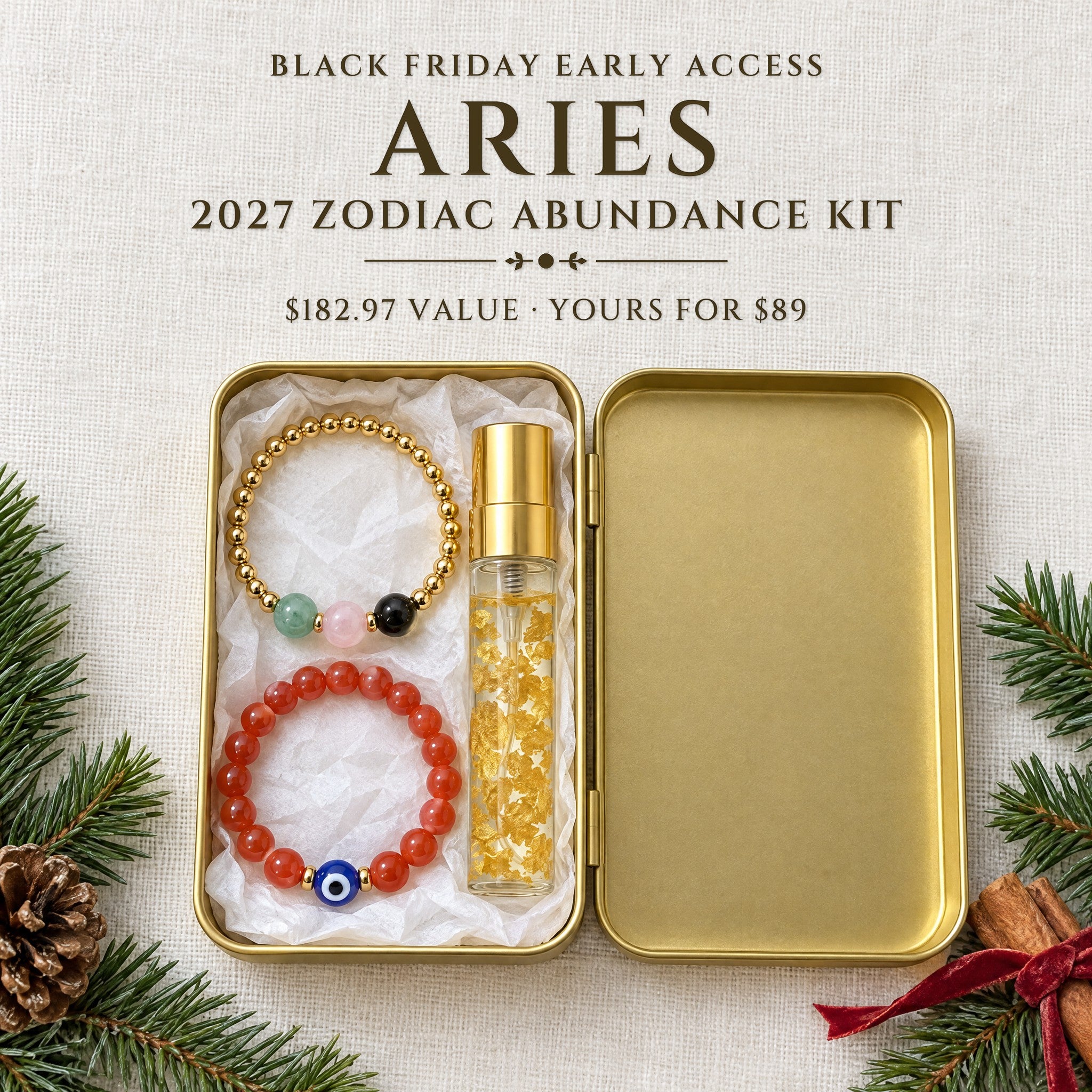 2027 Aries Zodiac Abundance Kit · Gold