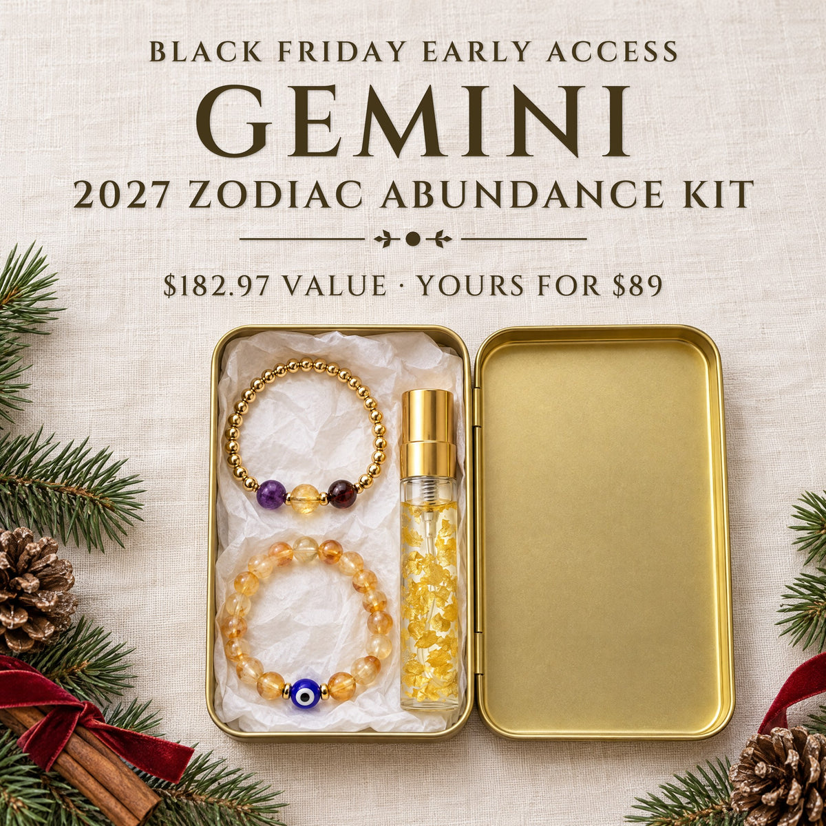 2027 Gemini Zodiac Abundance Kit · Gold