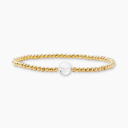Leo Golden Zodiac Clear Quartz 2026 Bracelet REAL Gold