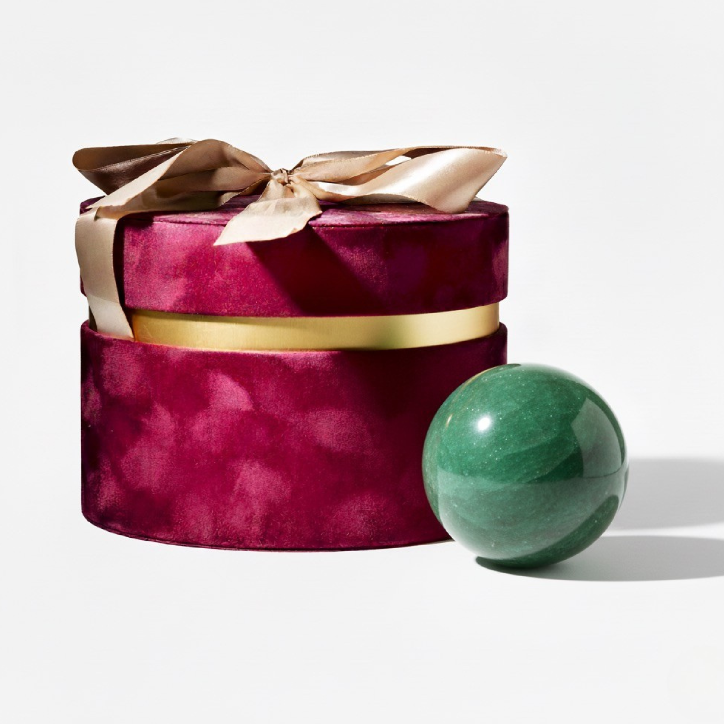 Large Green Aventurine Crystal Sphere Gift Box Set