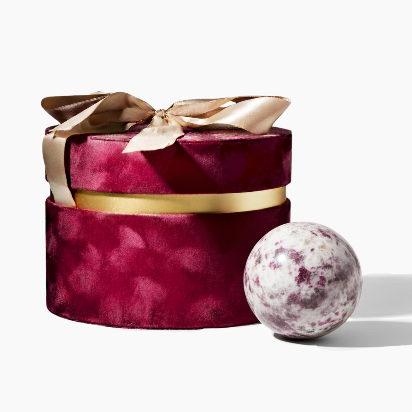 Large Pink Tourmaline Crystal Sphere Gift Box Set