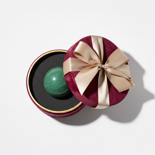 Large Green Aventurine Crystal Sphere Gift Box Set