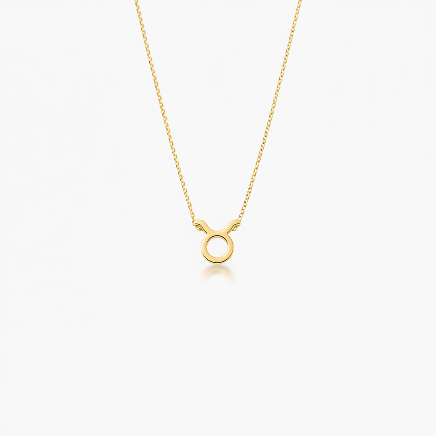 Taurus Zodiac Glyph Necklace - 24k Gold Plated