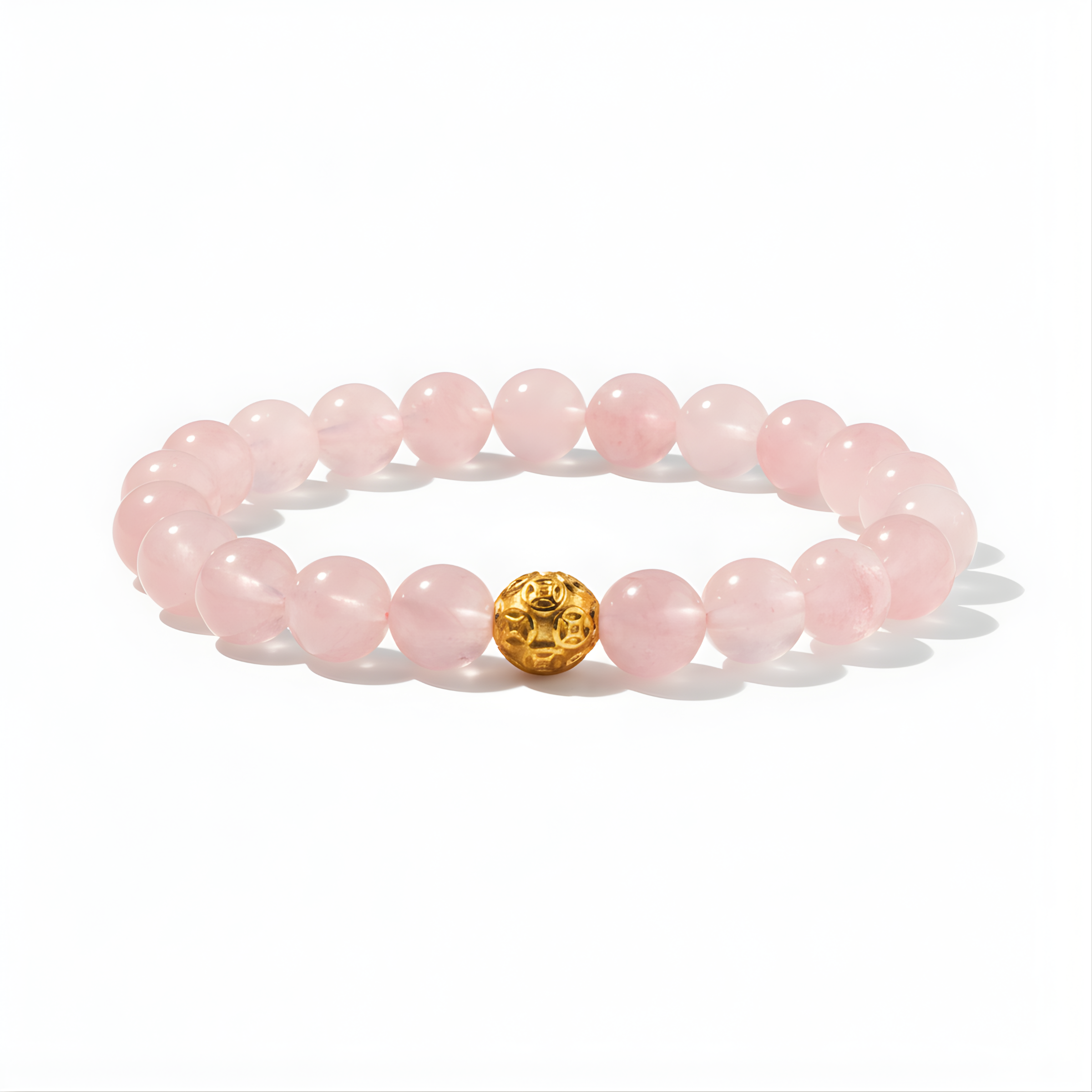 Rose Quartz Money Ball Romance Bracelet