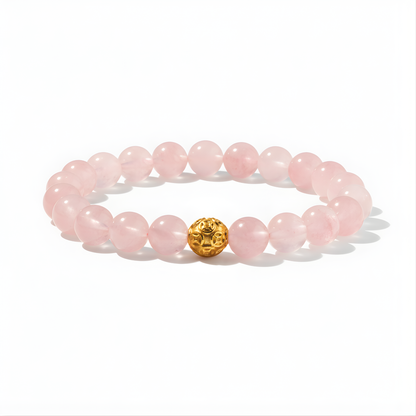 Rose Quartz Money Ball Romance Bracelet
