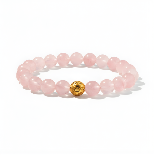 Rose Quartz Money Ball Romance Bracelet