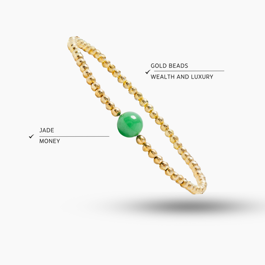 Cancer Golden Zodiac Jade 2026 Bracelet REAL Gold