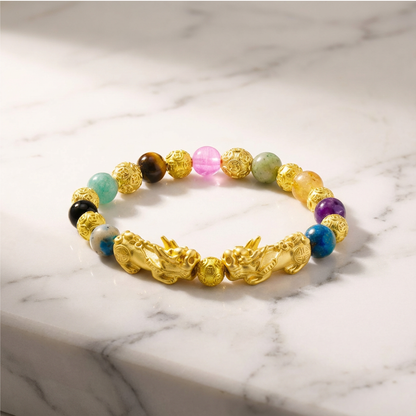 Surya Pixiu Multi Fortune Gemstone Bracelet