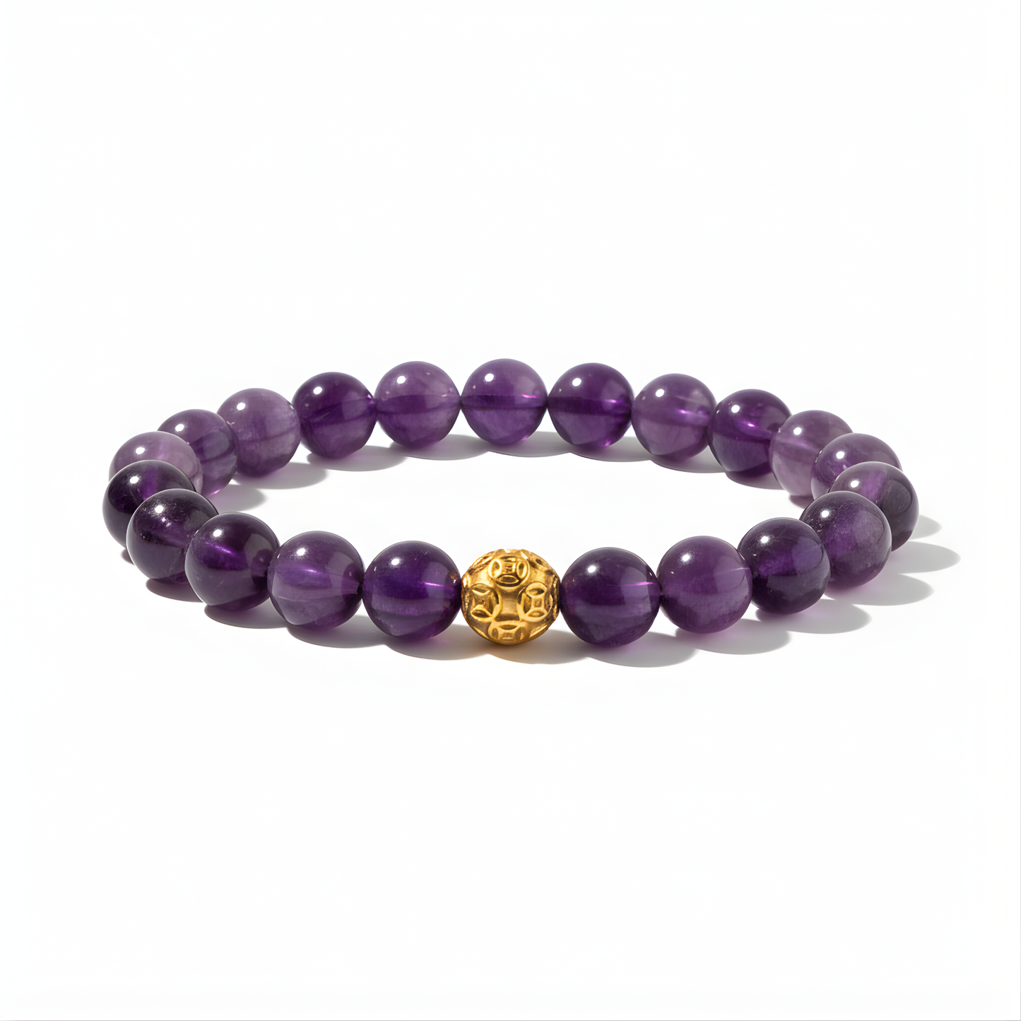 Amethyst Money Ball Grounding Bracelet