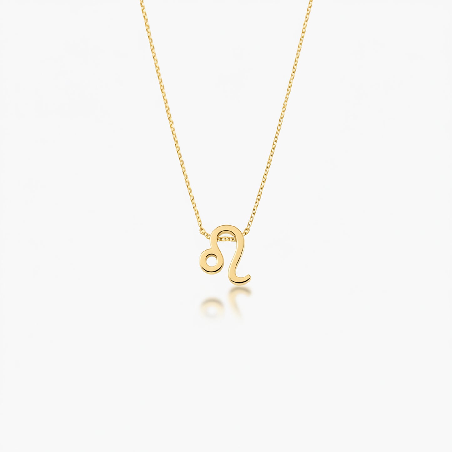 Leo Zodiac Glyph Necklace - 24k Gold Plated