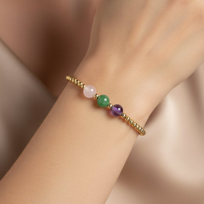 Libra Love and Money Golden Bracelet With REAL Gold