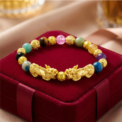 Surya Pixiu Multi Fortune Gemstone Bracelet
