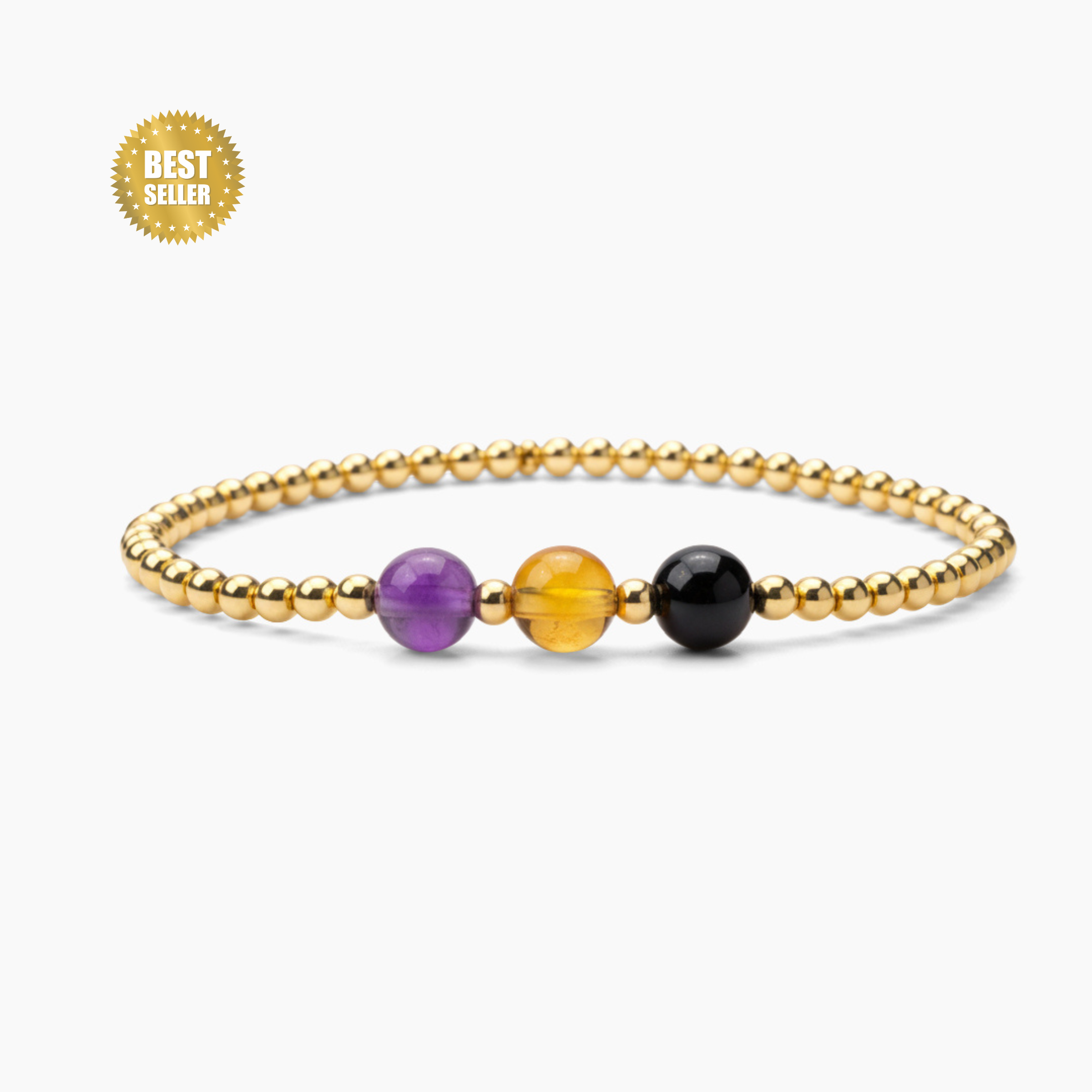 Capricorn Love and Money Golden Bracelet with REAL Gold