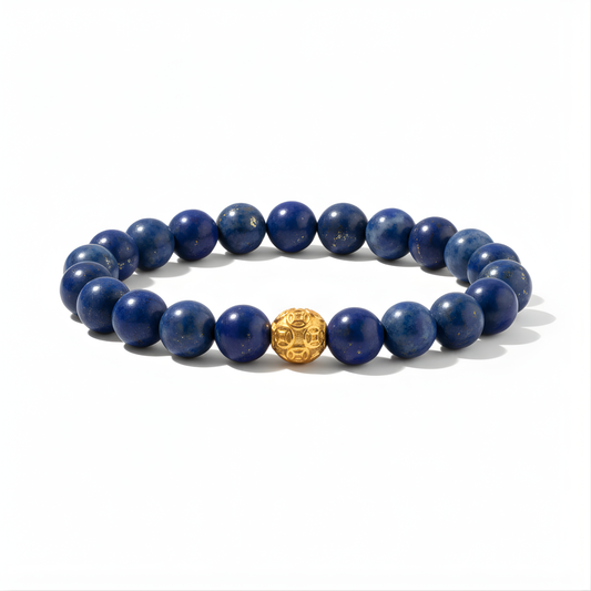 Lapis Lazuli Money Ball Abundance Bracelet
