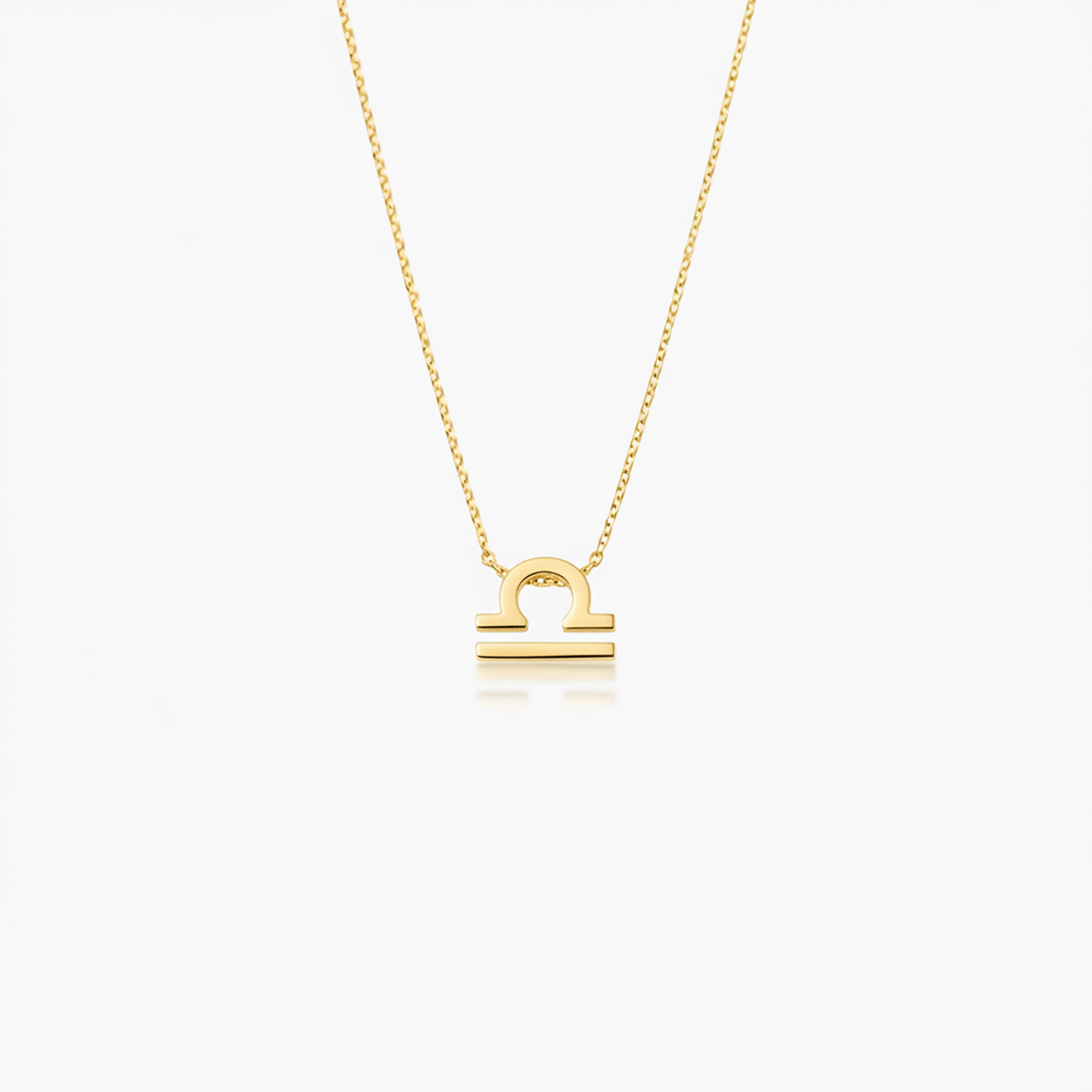 Libra Zodiac Glyph Necklace - 24k Gold Plated
