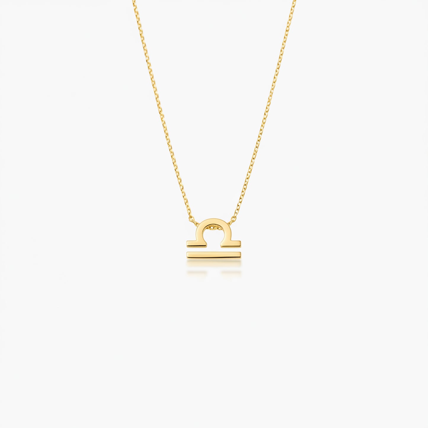 Libra Zodiac Glyph Necklace - 24k Gold Plated