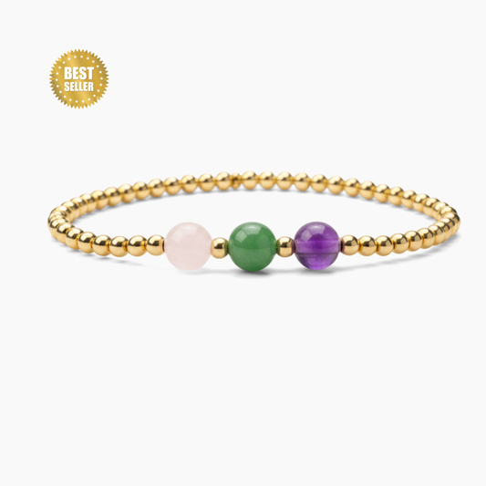 Libra Love and Money Golden Bracelet With REAL Gold