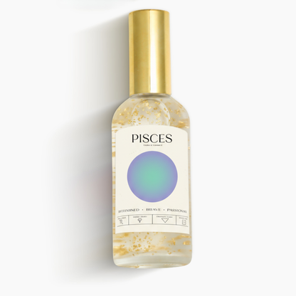 Pisces Zodiac Fortune and Romance Mist Spray With 24k Gold