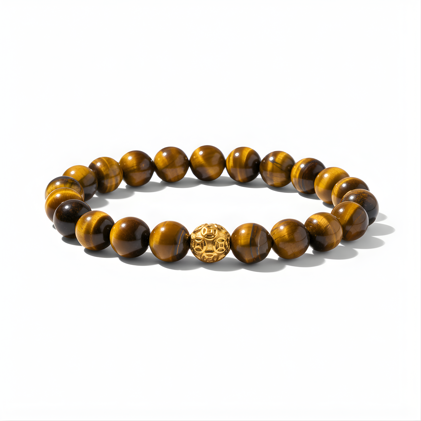Tigers Eye Money Ball Luck Bracelet