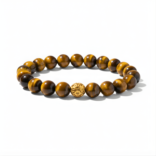 Tigers Eye Money Ball Luck Bracelet