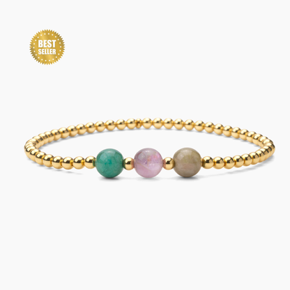 Pisces Love and Money Golden Bracelet with REAL Gold