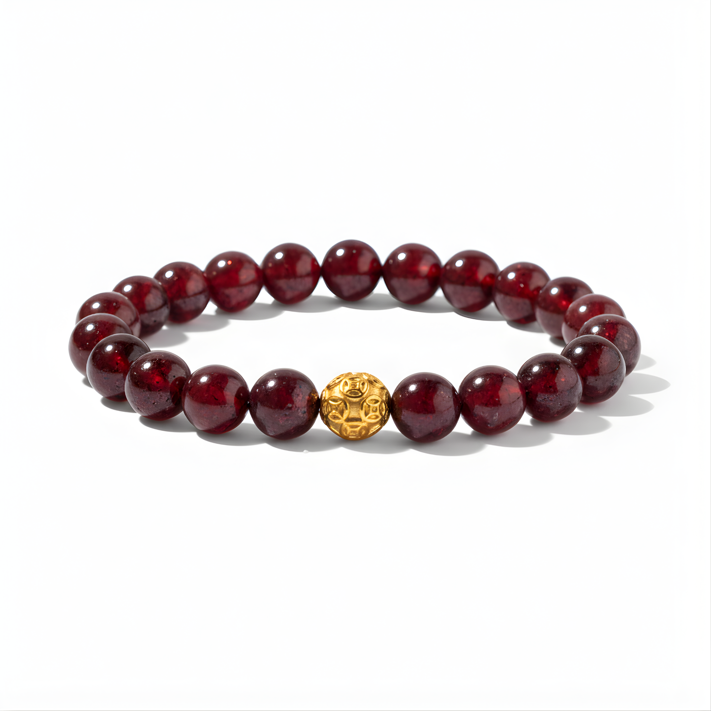 Garnet Money Ball Success Bracelet