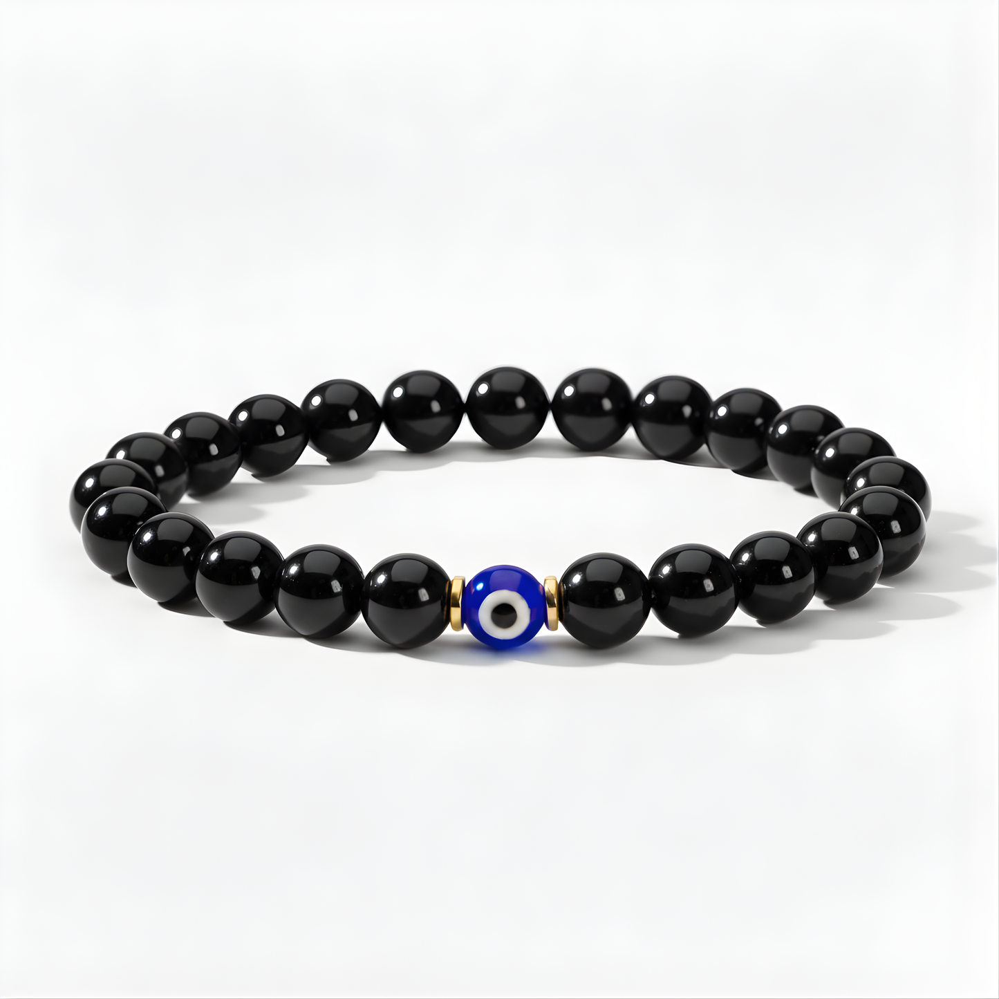 Scorpio Evil Eye Black Obsidian Crystal Protection Bracelet