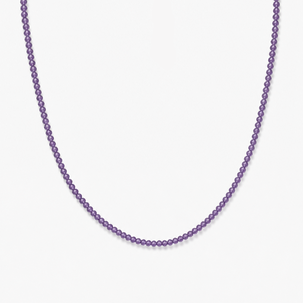 Amethyst Healing Beaded Necklace