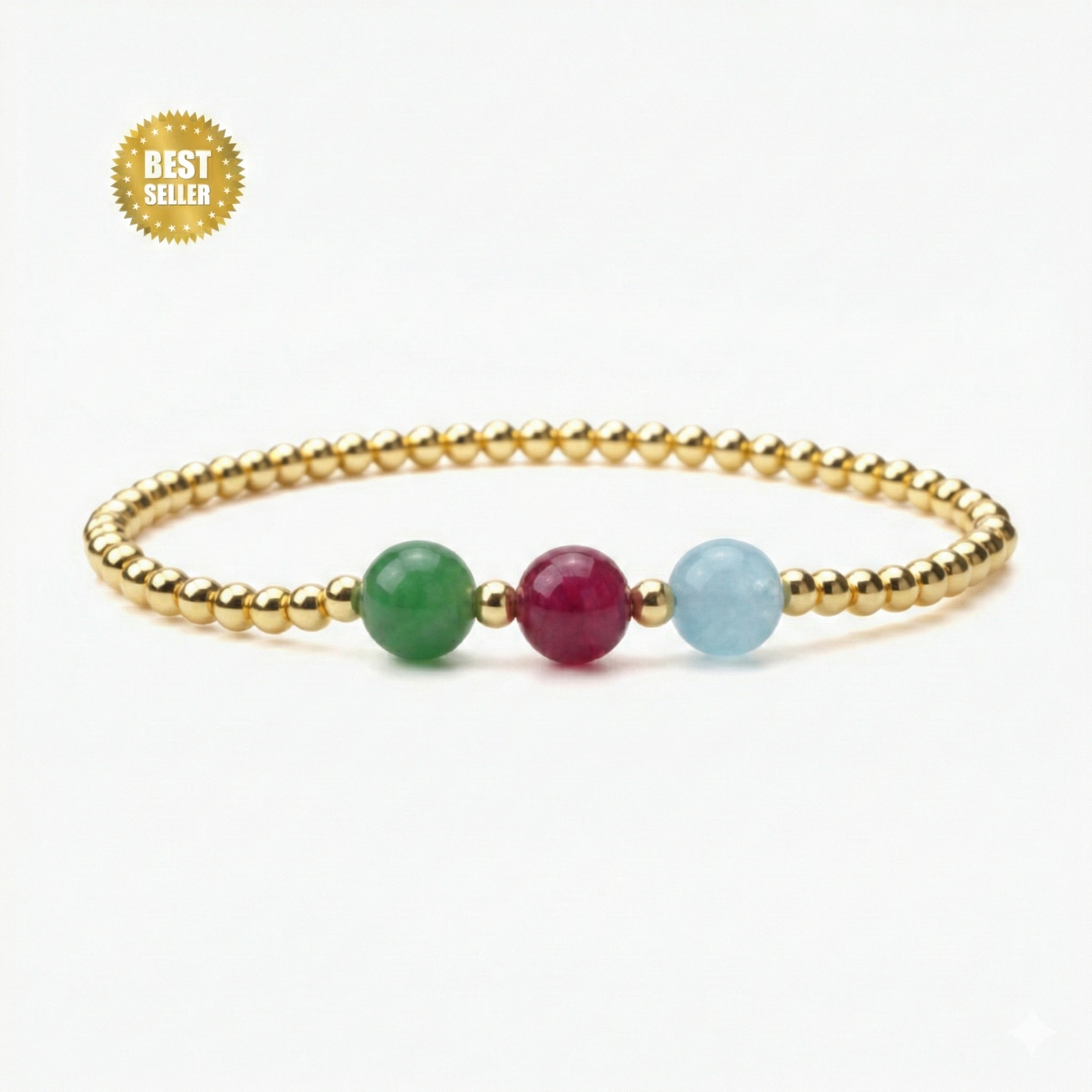 Aquarius Love and Money Golden Bracelet With REAL Gold