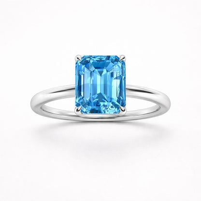 Blue Topaz Sterling Silver Ring