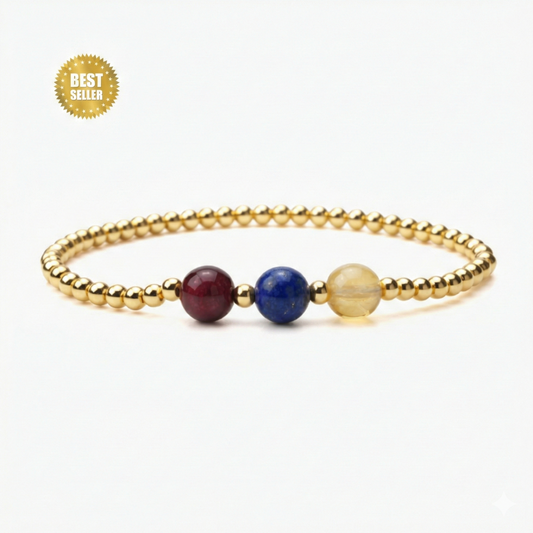 Cancer Love and Money Golden Bracelet With REAL Gold