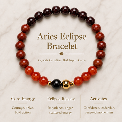 Aries Eclipse Bracelet with REAL Gold