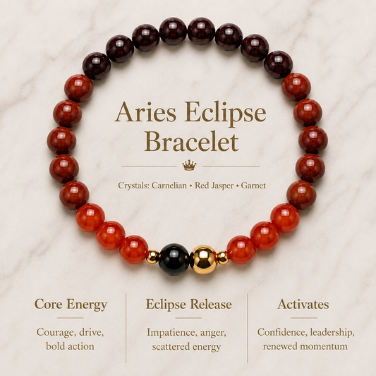 Aries Eclipse Bracelet with REAL Gold