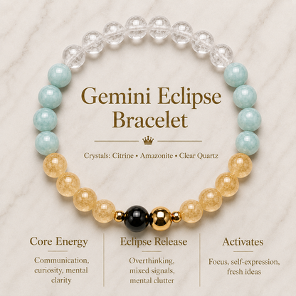 Gemini Eclipse Bracelet with REAL Gold
