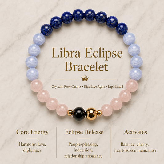 Libra Eclipse Bracelet with REAL Gold